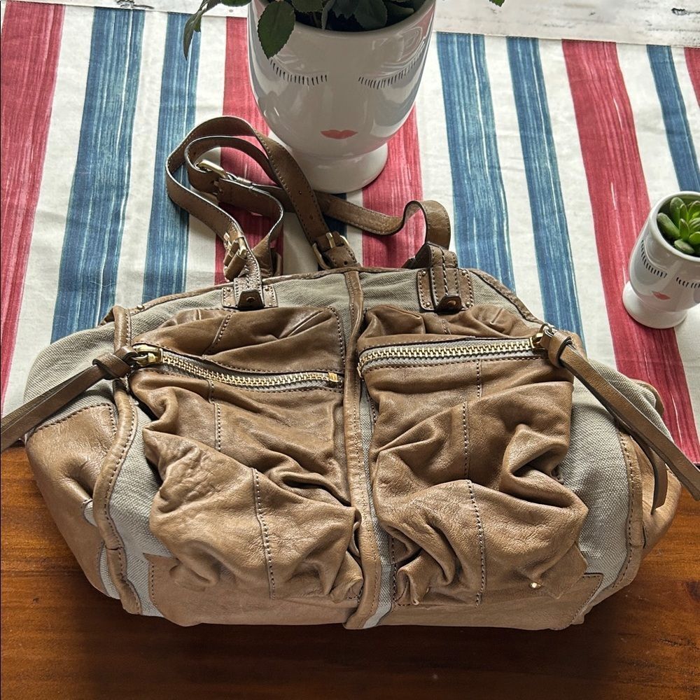 Anthropology Schuler & sons Shoulder bag Philadelphia  canvas Gray no tags new
